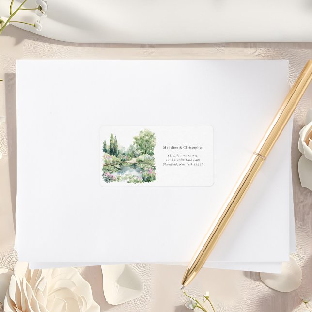Elegant Summer Garden Wedding Return Address Label (Creator Uploaded)
