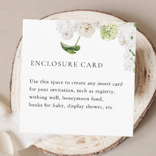 Elegant Summer Greenery Square Enclosure Card