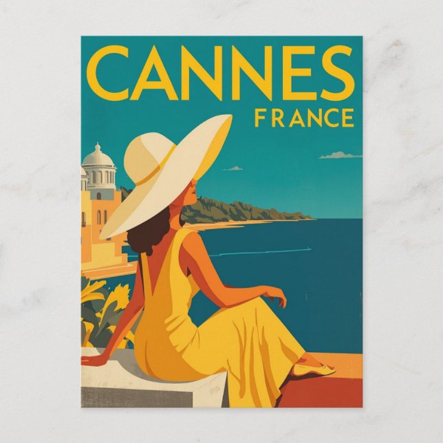 Elegant Summer in Cannes Postcard (Front)