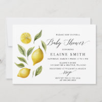 Elegant Summer Lemon Lime Citrus Baby Shower