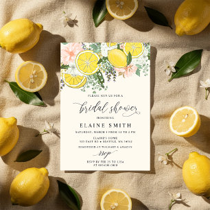 Elegant Summer Lemon Lime Citrus Bridal Shower  Invitation