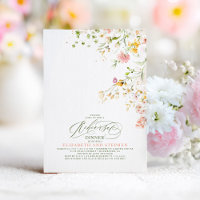 Elegant Summer Meadow Wildflowers Rehearsal Dinner