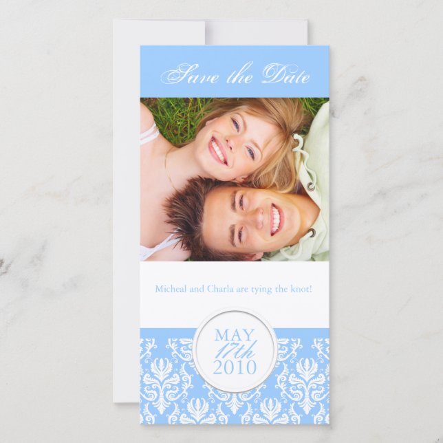 Elegant Summer Save the Date Photocard (Front)