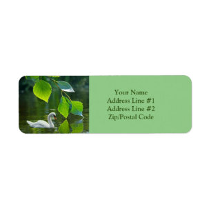 Elegant Summer Swan Return Address Label