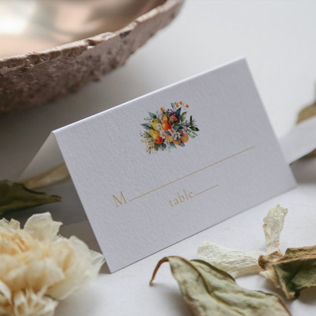 Elegant Summer Wedding  Place Card (Creator Uploaded)