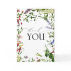 Elegant Summer Wildflower Calligraphy Thank You