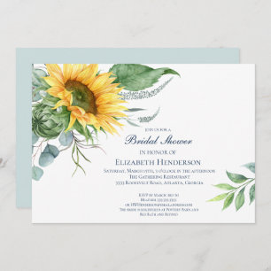 Elegant Sunflower Bridal Shower Invitation