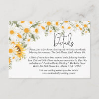 Elegant Sunflower Daisy Wedding Details