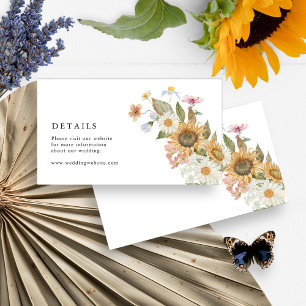 Elegant Sunflower Enclosure Card