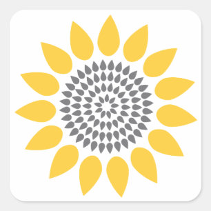 Elegant Sunflower Envelope Seal
