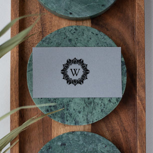 Elegant Sunflower Family Monogram,  Rubber Stamp