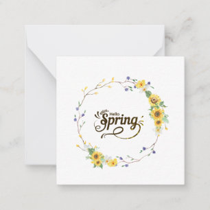 Elegant Sunflower Floral Botanical Wreath Card