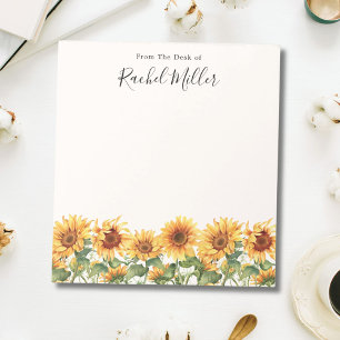 Elegant Sunflower Garden From The Desk Of Notepad