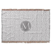 Elegant Sunflower Pattern Monogrammed