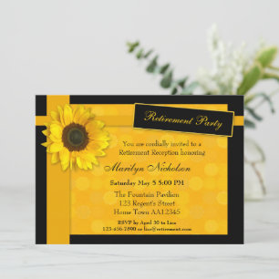 Elegant Sunflower Retirement Party Invitation