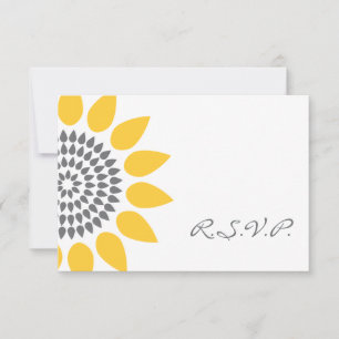 Elegant Sunflower RSVP Card