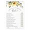 Elegant Sunflowers Eucalyptus Bridal Shower Game