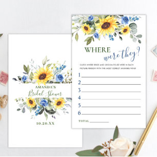 Elegant Sunflowers Eucalyptus Bridal Shower Game