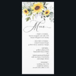 Elegant Sunflowers Eucalyptus Greenery Wedding Menu<br><div class="desc">For further customisation,  please click the "customise further" link and use our design tool to modify this template.</div>