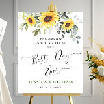 Elegant Sunflowers Eucalyptus Rehearsal Dinner Poster<br><div class="desc">Elegant Sunflowers Eucalyptus Rehearsal Dinner Poster.
The default size is 8 x 10 inches,  you can change it to a larger size. 
For further customisation,  please click the "customise further" link and use our design tool to modify this template.
If you need a help,  contact me,  please.</div>