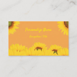 Elegant Sunflowers Garden Bouquet Business Card