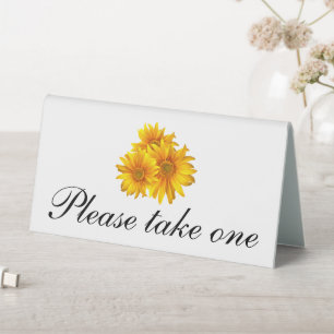 Elegant Sunflowers Yellow Floral Wedding Favours