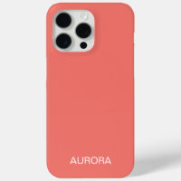 Elegant Sunset Coral Personalised Name - 