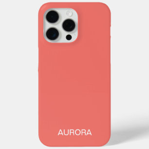 Elegant Sunset Coral Personalized Name -  iPhone 15 Pro Max Case