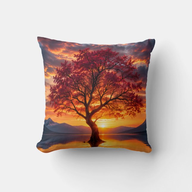 Elegant Sunset Cushion (Front)