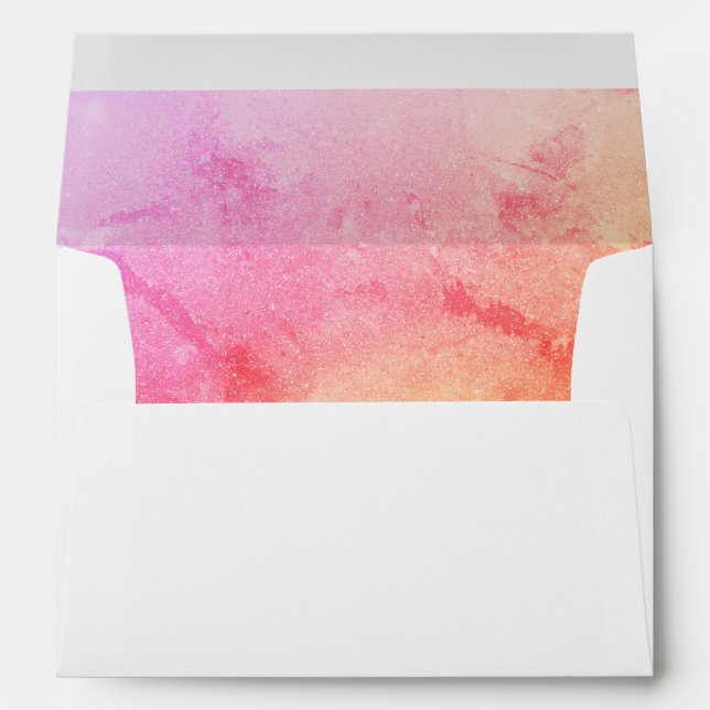 Elegant Sunset Gradient Lined Envelope (Back (Bottom))