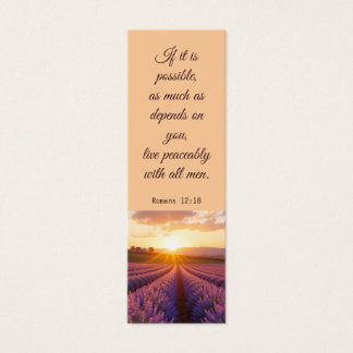 Elegant Sunset Lavender Landscape Bible Verse