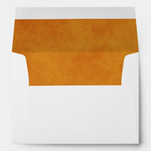 Elegant Sunset Orange Wedding Envelope