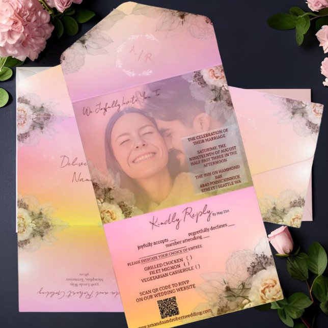 Elegant Sunset Rose Overlay Invitation (Creator Uploaded)
