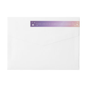 Elegant Sunset Stars Wraparound Address Label