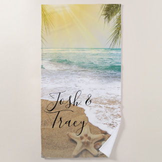 Elegant Sunshine And Blue Ocean Beach Towel