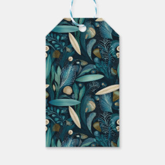 Elegant Surfboard and Kelp Beach Wrapping Paper Gift Tags