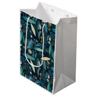 Elegant Surfboard and Kelp Beach Wrapping Paper Medium Gift Bag