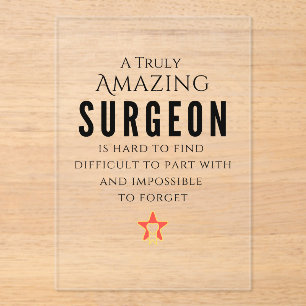 Elegant Surgeon Appreciation Acrylic Invitation