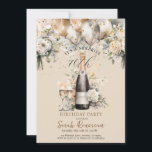 Elegant Surprise 70th Birthday Party Invitation<br><div class="desc">Elegant surprise 60th birthday party invitation,  featuring watercolor balloons,  blush pink,  cream florals and a scattering of faux gold confetti. Customise for any age.</div>