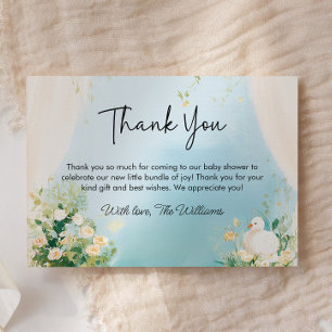 Elegant Swan Baby Shower Thank You Card