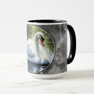 Elegant Swan is Swimming in Water Mug