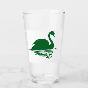 Elegant Swan Silhouette Glass Tumbler