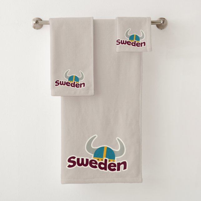 Elegant Swedish gift for Swedens Visisters Bath Towel Set (Insitu)