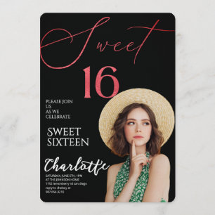 Elegant Sweet 16 Save the Date Birthday Invitation