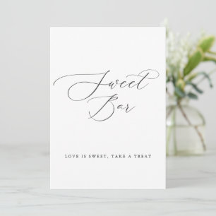 Elegant Sweet Bar Wedding Sign Invitation