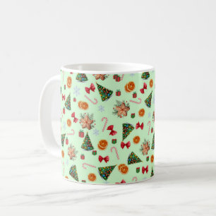 Elegant Sweet Cute Christmas Cookies Candy Cane Coffee Mug