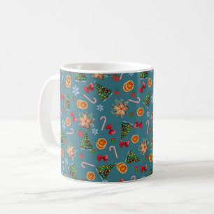 Elegant Sweet Cute Christmas Cookies Candy Cane Coffee Mug
