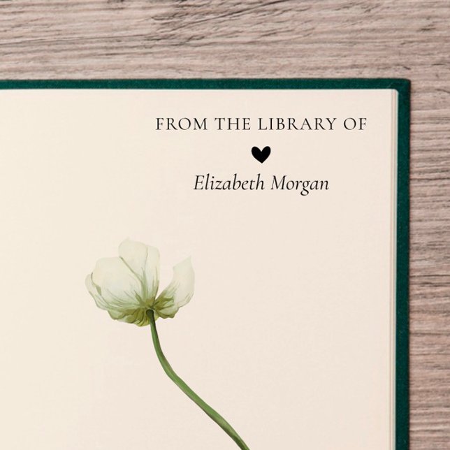 Elegant & Sweet “From the Library Of" Self-inking Stamp (Creator Uploaded)