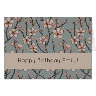 Elegant Sweet Pink Flower Blossom Cherry Pattern