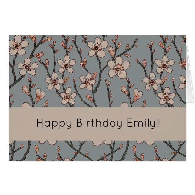 Elegant Sweet Pink Flower Blossom Cherry Pattern (Front Horizontal)